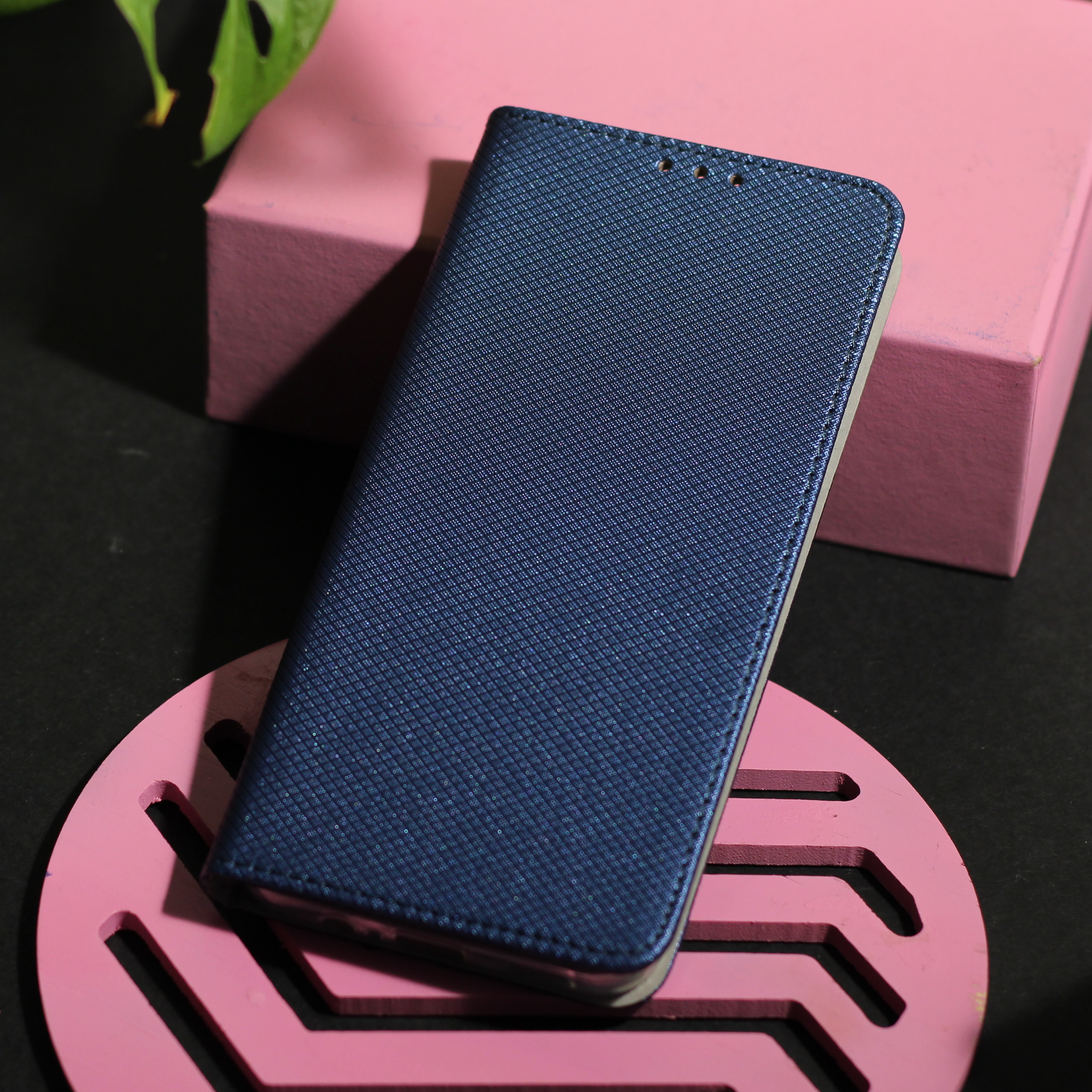 Samsung Galaxy M55 5G sötétkék mágneses könyvtok SMART