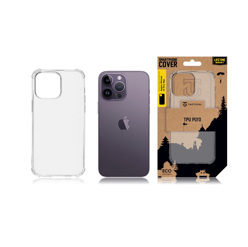 Iphone 14 Pro Max Tactical TPU Plyo védőtok, Átlátszó