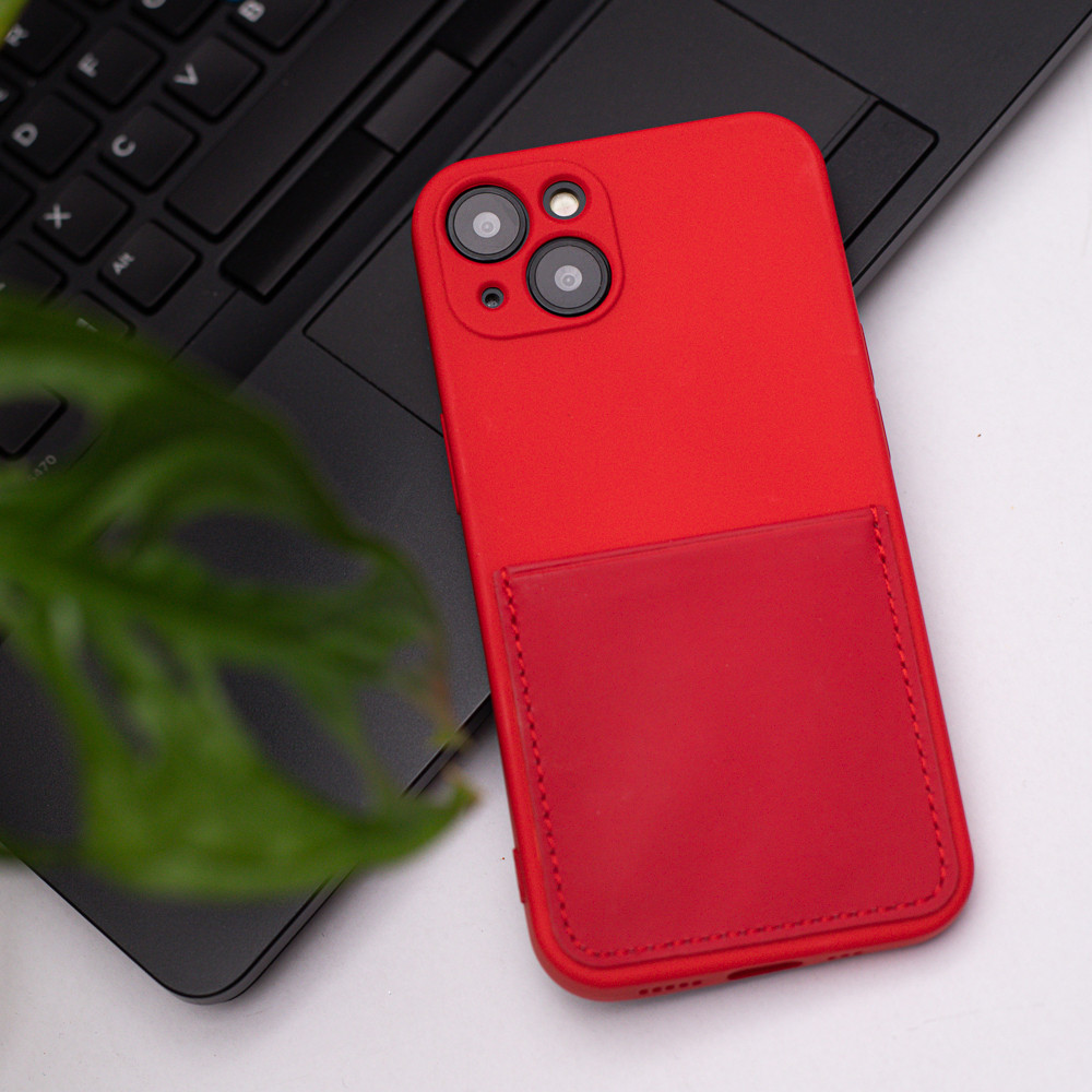 Iphone 14 Plus Piros Kártyatartós védőtok