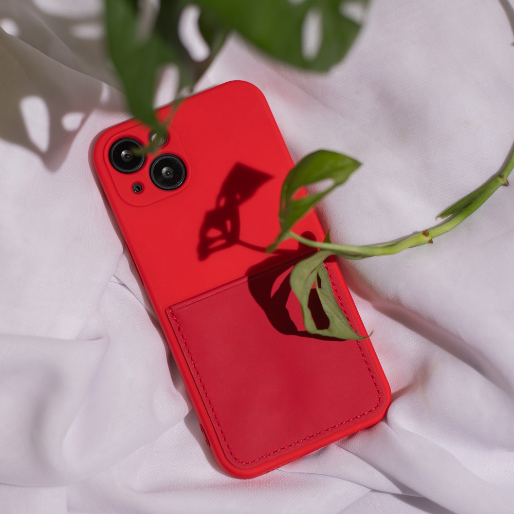 Iphone 14 Plus Piros Kártyatartós védőtok