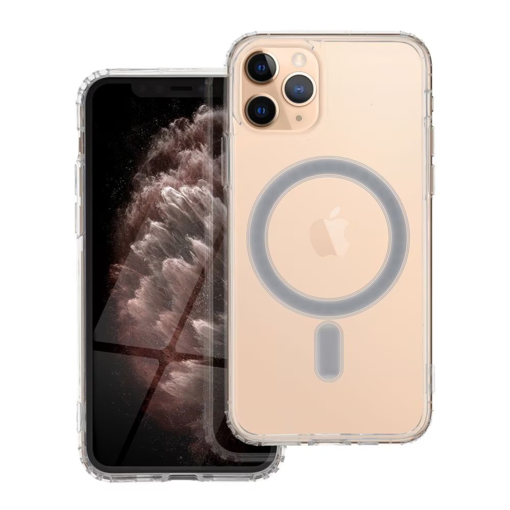 Iphone 11 Pro Ütésálló átlátszó szilikon tok, MagSafe támogatással