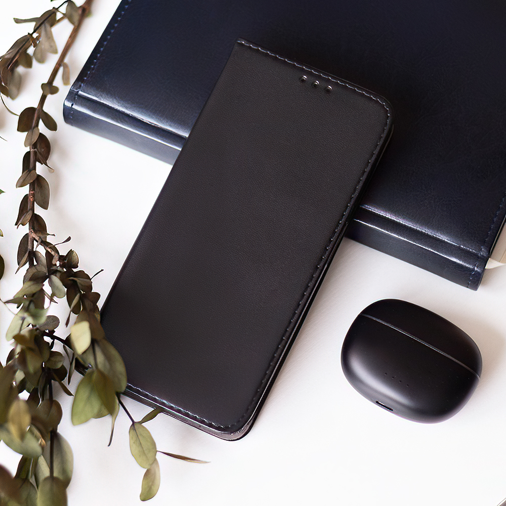 Xiaomi Redmi Note 14 Pro 5G (Global) / Note 14 Pro Plus 5G (Global) fekete mágneses könyvtok bőr hatású, SMART