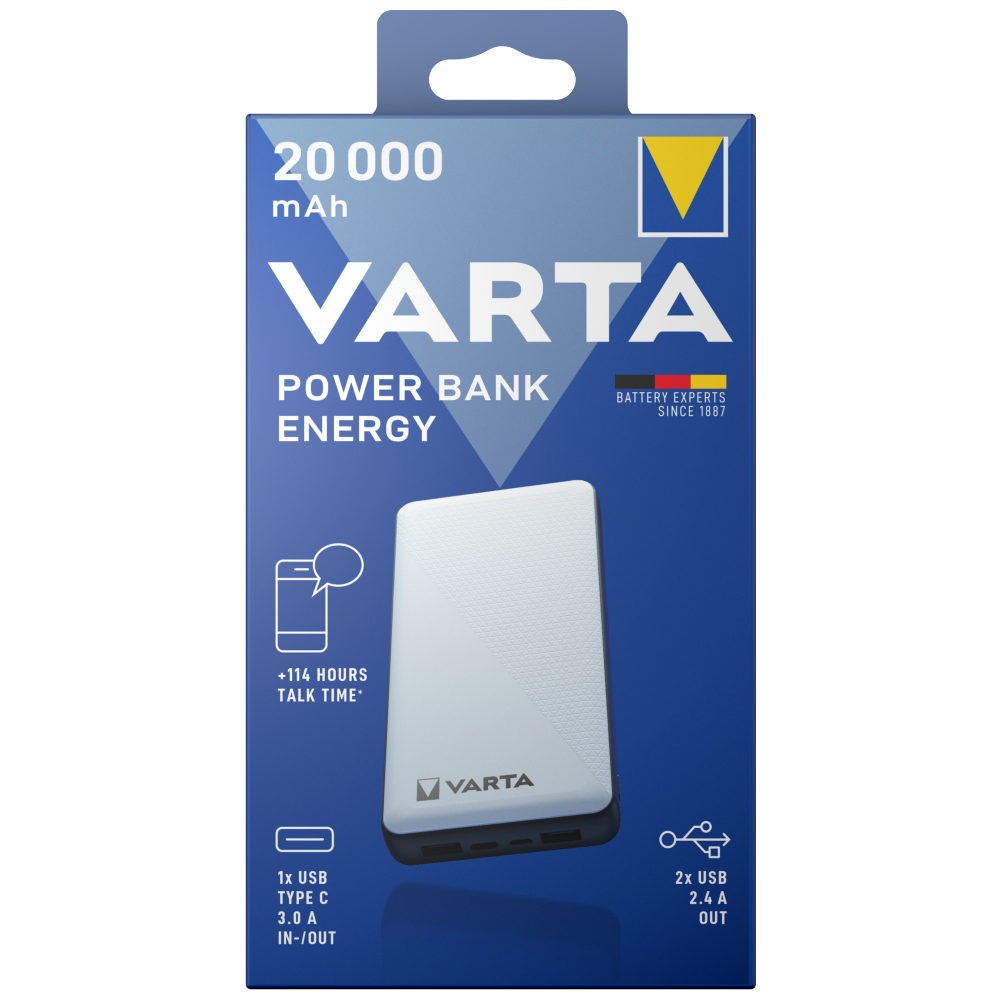 VARTA Power Bank 20000mAh fehér (57978101111)
