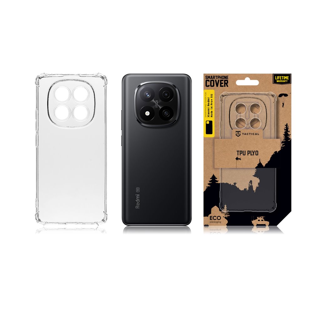 Xiaomi Redmi Note 14 Pro Plus 5G Tactical TPU Plyo védőtok, Átlátszó