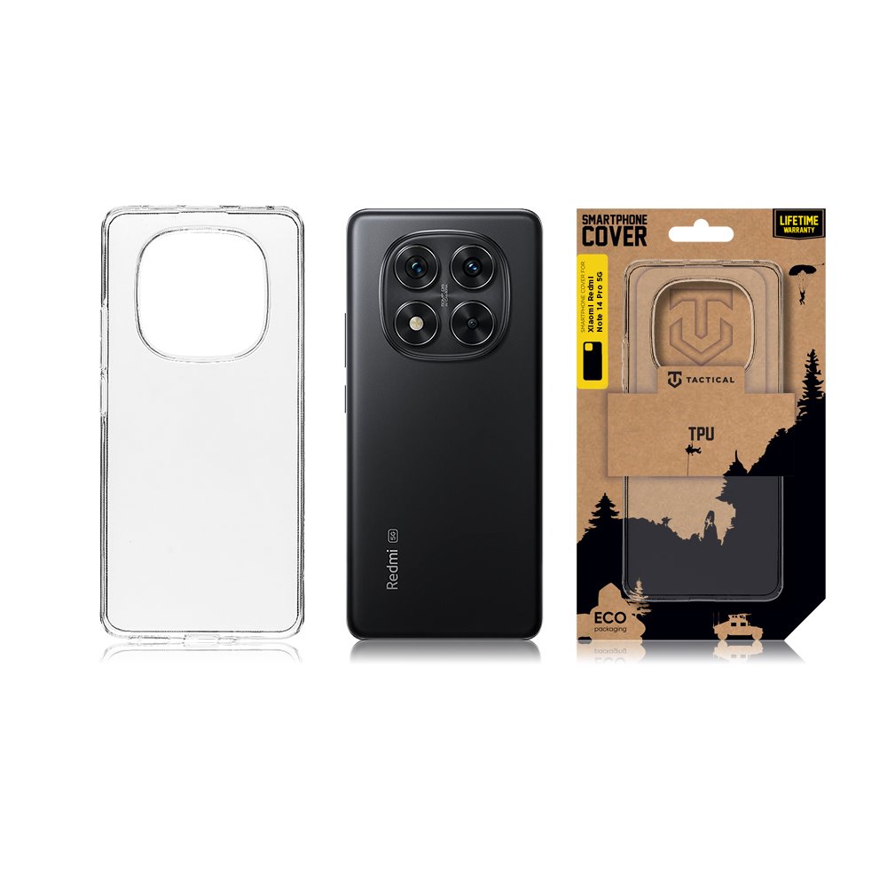 Xiaomi Redmi Note 14 Pro 5G/X7 5G átlátszó Tactical TPU tok
