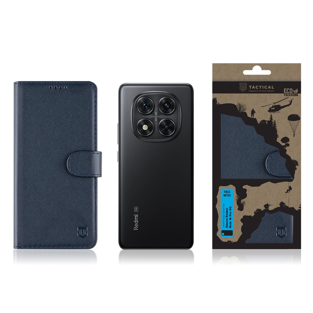 Xiaomi Redmi Note 14 Pro 5G/X7 5G Sötétkék Tactical könyvtok