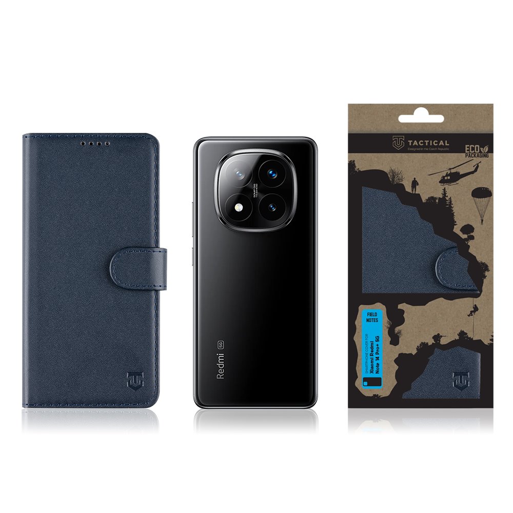 Xiaomi Redmi Note 14 Pro Plus 5G Sötétkék Tactical könyvtok