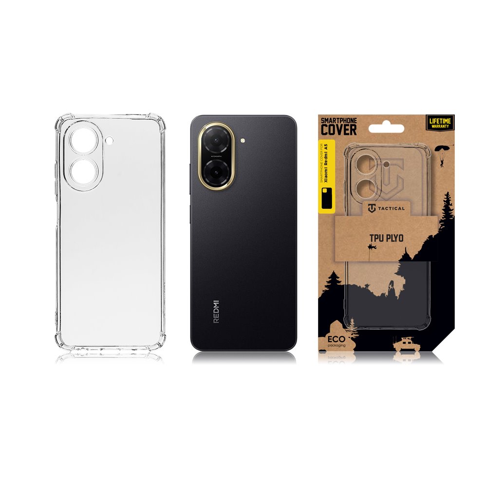 Xiaomi Redmi A5 4G Tactical TPU Plyo védőtok, Átlátszó