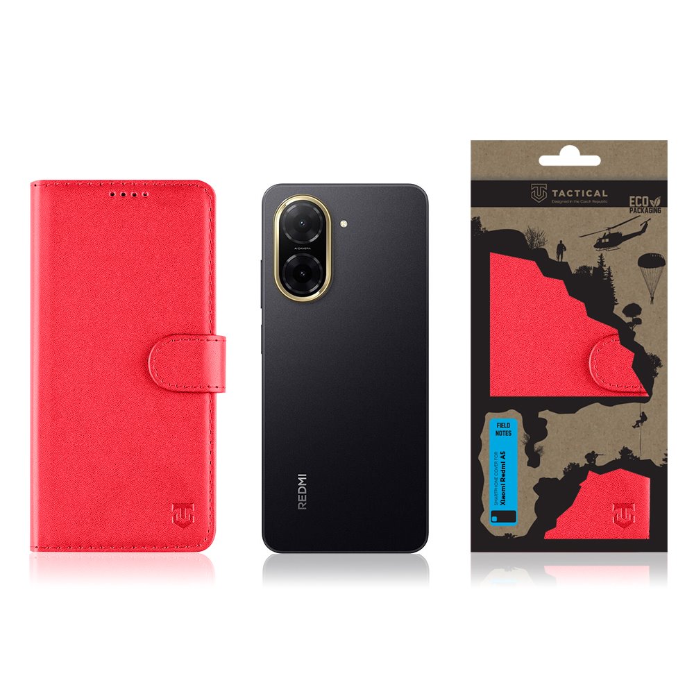 Xiaomi Redmi A5 4G Piros Tactical könyvtok