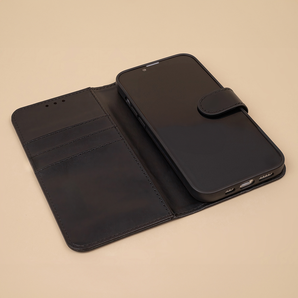 iPhone 16e Smart Classic Mágneses fliptok fekete